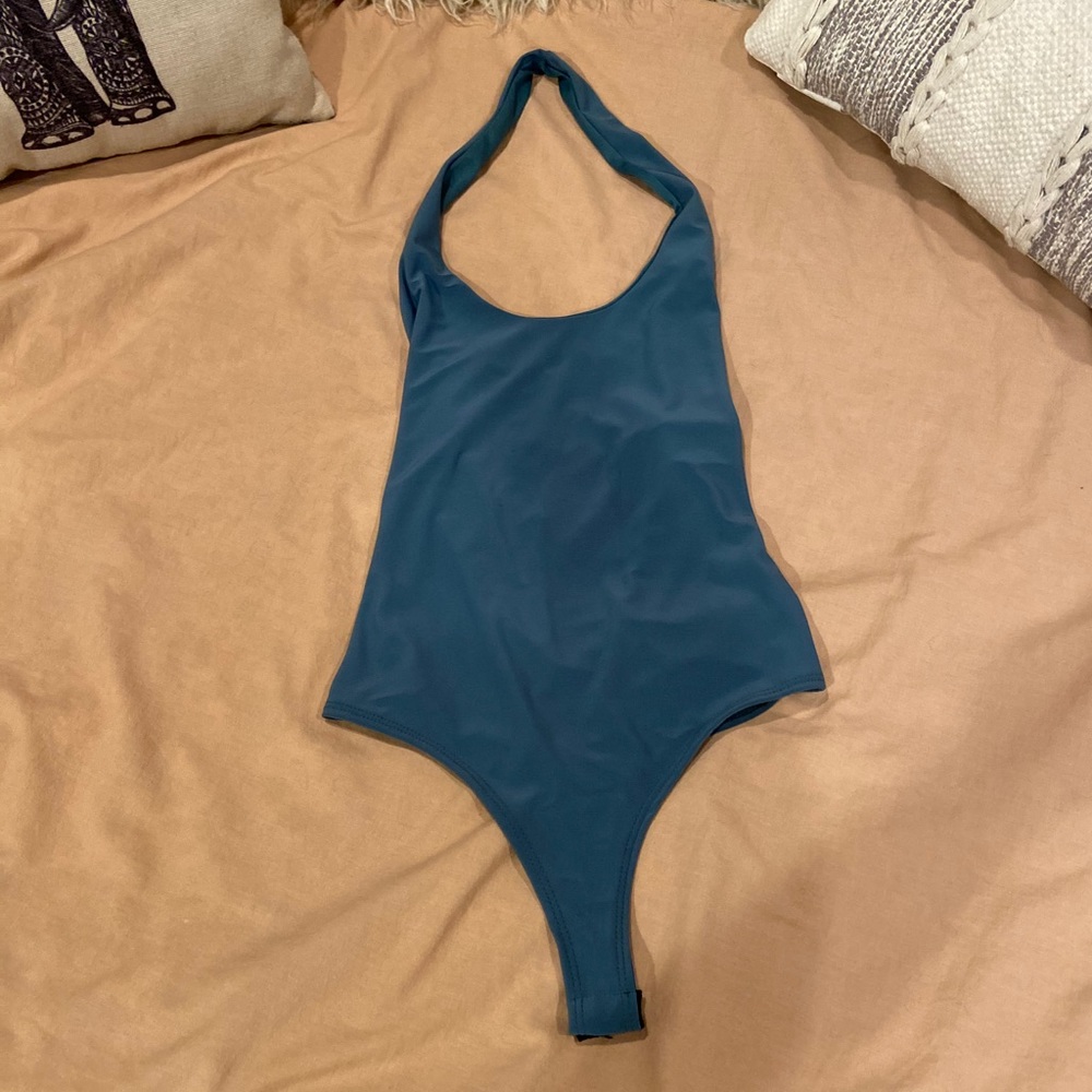 Turquoise Halter Bodysuit